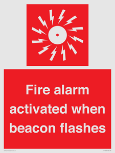 Fire alarm activated when beacon flashes
